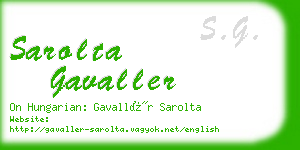 sarolta gavaller business card